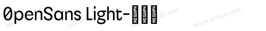 0penSans Light字体转换